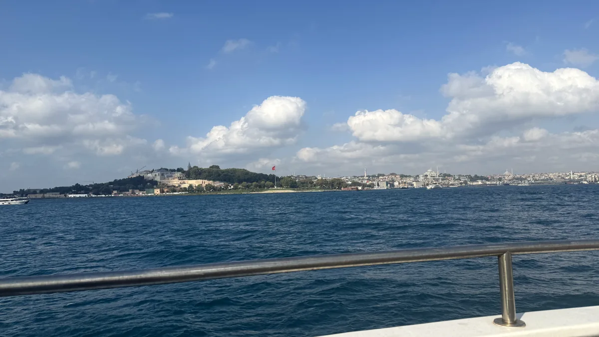 View across the Sea of Marmara from the ferry deck on the way to the Princes' Islands