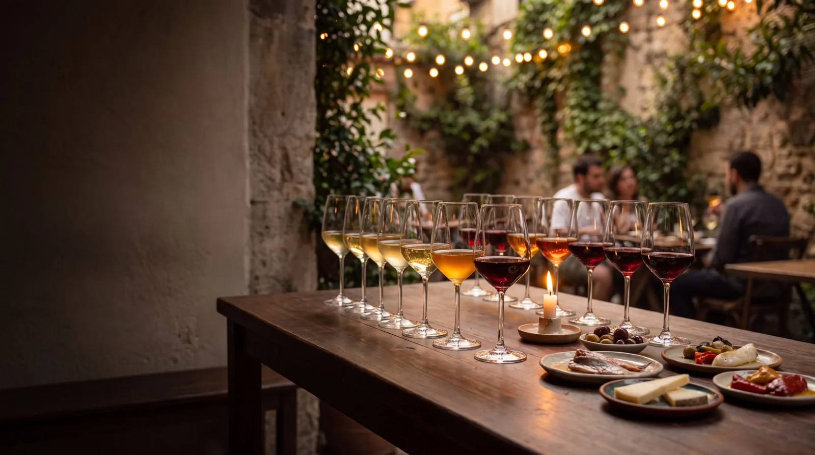 Glasses of native Turkish wine at Wayana Wine Bar, Moda